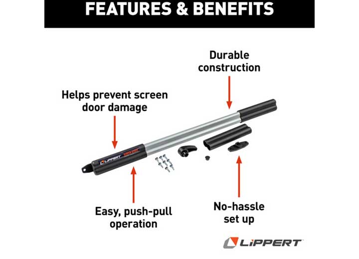 Lippert Screen Assist RV Screen Door Push Bar  • 2021000090