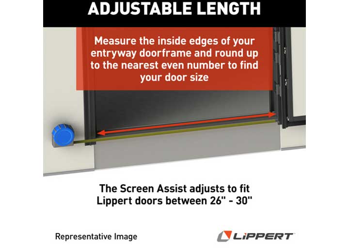 Lippert Screen Assist RV Screen Door Push Bar  • 2021000090