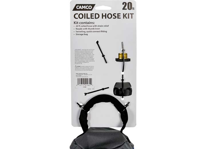 Camco 20' Coiled Hose and Spray Nozzle Kit  • 41980