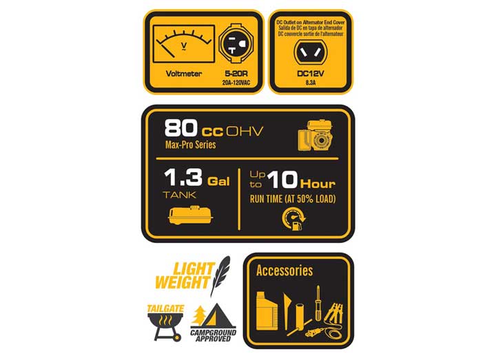 Firman Gas Portable Generator 1300W Recoil Start  • P01001