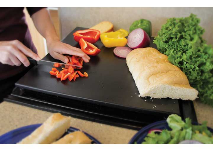 Camco Decor-Mate RV Stove Topper & Cutting Board, 17