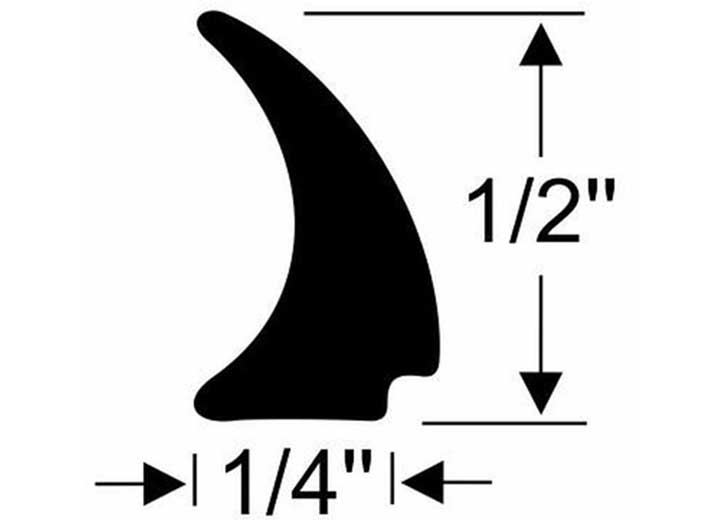 Steele Rubber Products Window Edge Weatherstrip - 1/2