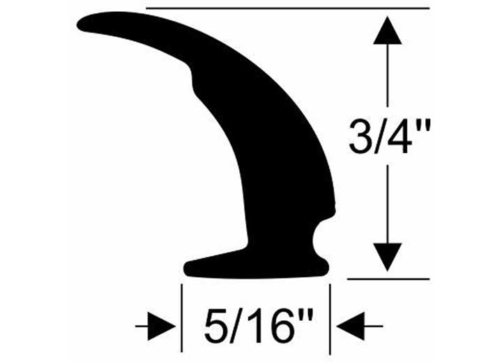 Steele Rubber Products Window Edge Weatherstrip - 3/4