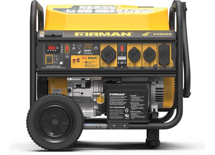 Firman Remote Start Gas Powered Generator 10,000W 50A 120/240V w/ Co Alert  • P08008