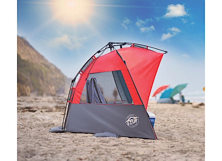 E-Z UP Wedge Beach & Sport Tent, 8', Red, Carry Bag  • WT8PN