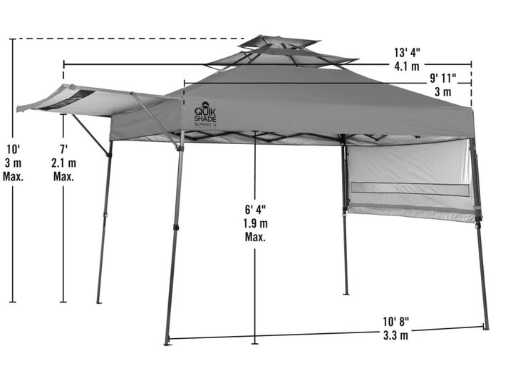 Quik Shade Summit X Pop-Up Canopy with Awning  • 167706RL