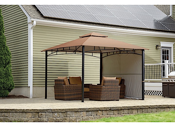 ShelterLogic Redwood Gazebo – 11 ft. x 11 ft., Bronze  • 24011