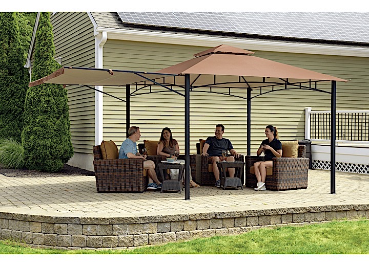 ShelterLogic Redwood Gazebo – 11 ft. x 11 ft., Bronze  • 24011