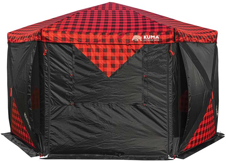 Kuma Outdoor Gear Bear Den Deluxe Gazebo – Red/Black  • 875-KM-BDDG-RB