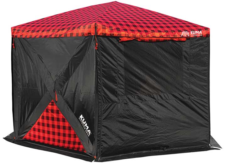 Kuma Outdoor Gear Bear Den Deluxe Gazebo – Red/Black  • 875-KM-BDDG-RB