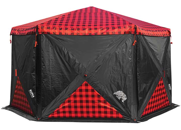 Kuma Outdoor Gear Bear Den Deluxe Gazebo – Red/Black  • 875-KM-BDDG-RB