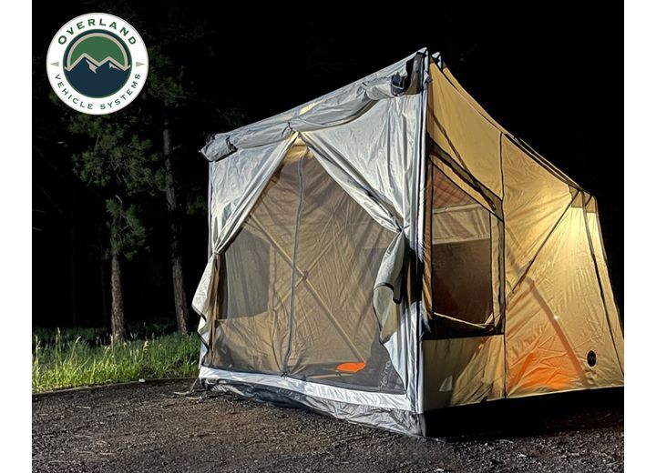 Overland Vehicle Systems Portable Safari Tent - Quick Deploying Gray Ground Tent  • 18252520