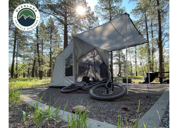 Overland Vehicle Systems Portable Safari Tent - Quick Deploying Gray Ground Tent  • 18252520