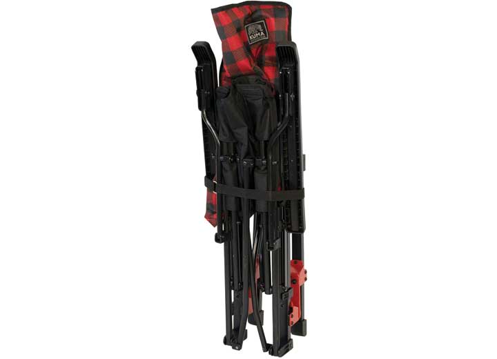 Kuma Outdoor Gear Quad Fold Spring Bear Camping Chair – Red/Black Plaid  • 886-KM-SBCQF-RB