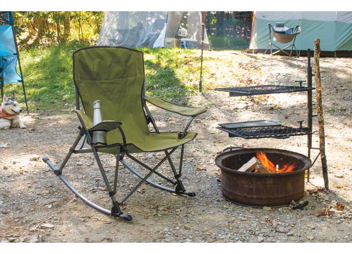 Camp & Go Soft Arm Rocking Quad Chair, Moss  • GRQR370-454-1