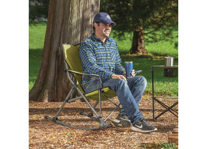 Camp & Go Soft Arm Rocking Quad Chair, Moss  • GRQR370-454-1