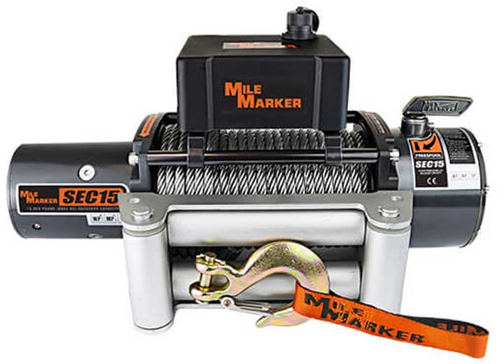 Mile Marker SEC15 (ES) 15,000 Lb. 12V Electric Winch  • 76-50260W