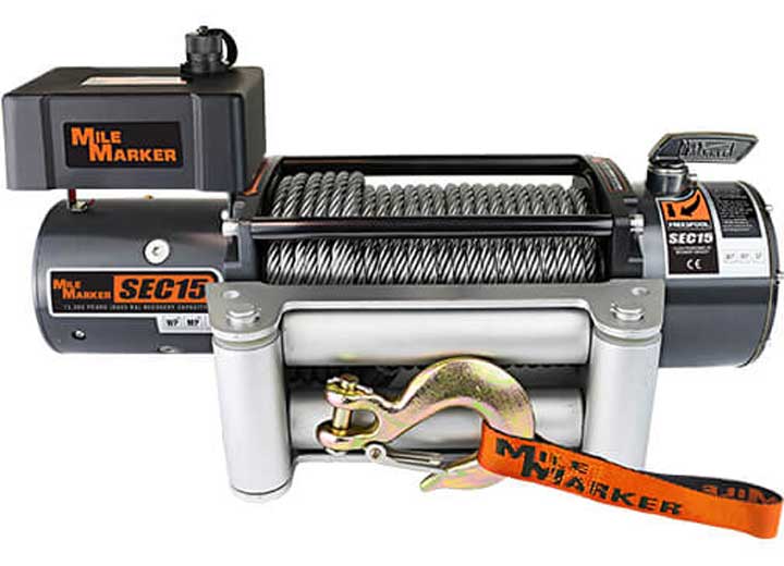 Mile Marker SEC15 (ES) 15,000 Lb. 12V Electric Winch  • 76-50260W