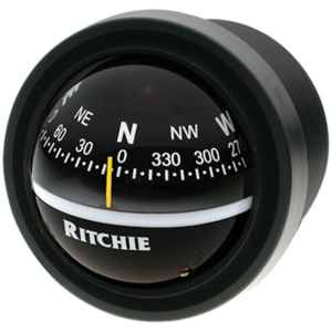 Ritchie Explorer Black Bulkhead Mount Compass  • V-57.2