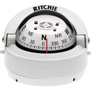 Ritchie Explorer White Binnacle/Surface Mount Compass  • S-53W