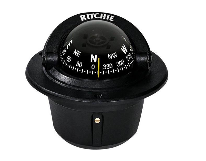 Ritchie Explorer Black Flush Mount Compass  • F-50