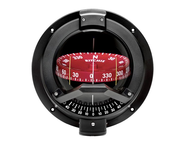 Ritchie Navigator Black Bulkhead Mount Compass  • BN-202