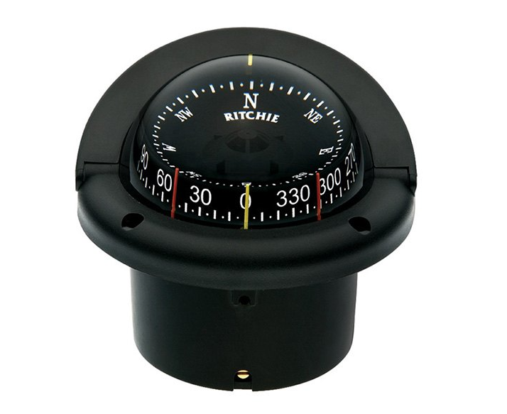 Ritchie Helmsman Black Flush Mount Compass  • HF-743