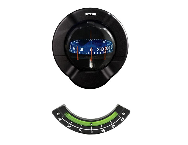 Ritchie Venture Black Bulkhead Mount Compass with Clinometer  • SR-2