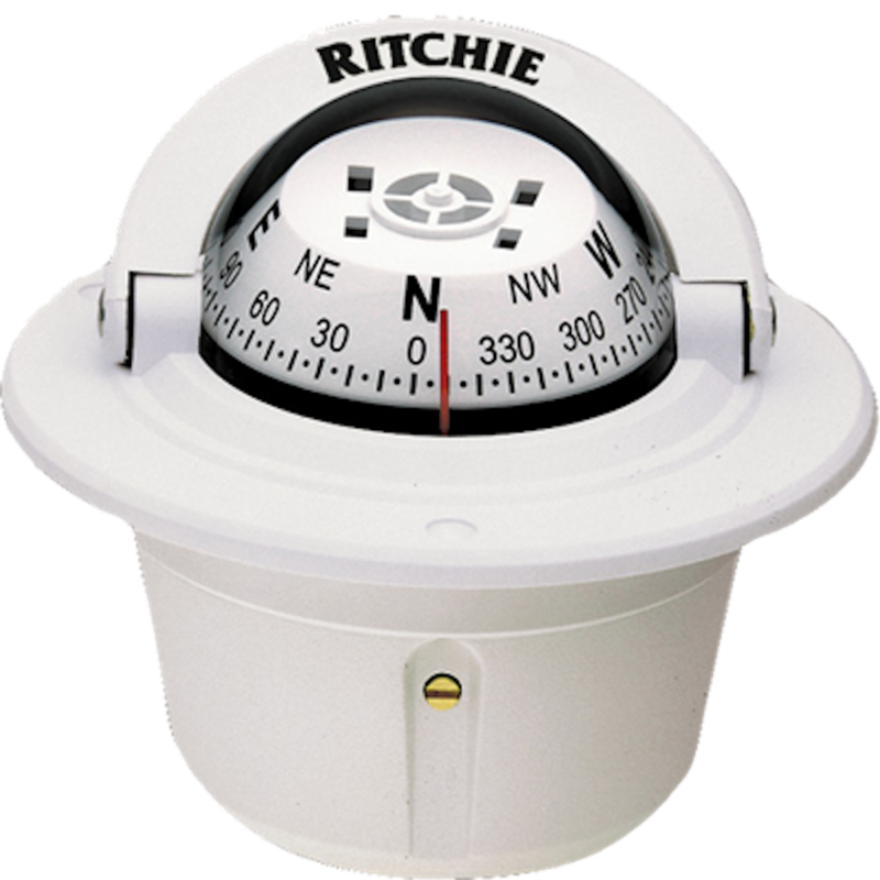 Ritchie Explorer White Flush Mount Compass  • F-50W