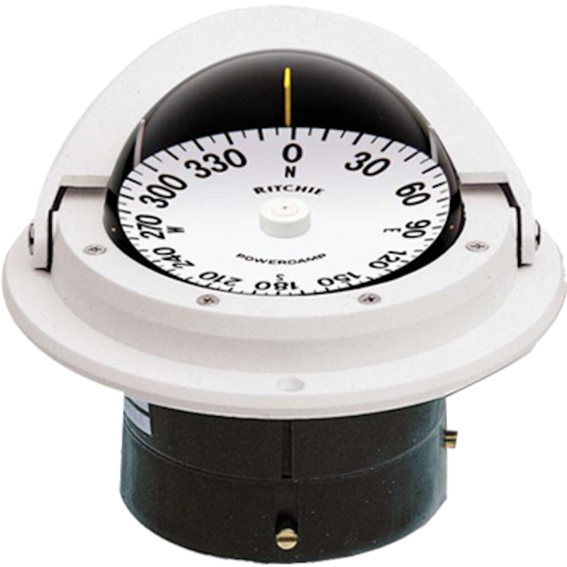 Ritchie Voyager White Flush Mount Compass  • F-82W