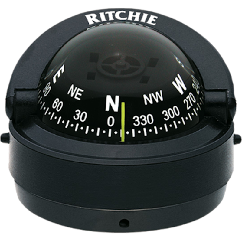 Ritchie Explorer Black Binnacle/Surface Mount Compass  • S-53