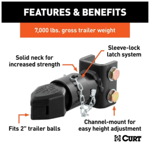 Curt Adjustable Coupler for 2