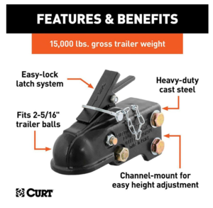 Curt Adjustable Coupler for 2-5/16