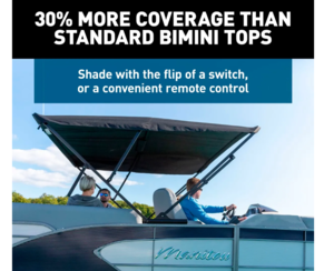 SureShade Power Bimini Top - Black Anodized Frame, Pacific Blue Fabric  • 2020000309