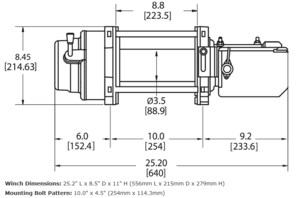 Warn M15-S Heavyweight 12V Electric Winch with 80' of Spydura Pro Synthetic Rope  • 97730