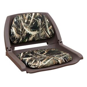 Wise Camo Padded Plastic Fold Down Fishing Seat, Realtree Max 5  • 8WD139CLS-B-733