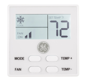 GE Appliances Single Zone RV Air Conditioner Wall Thermostat - White  • RARWT2W