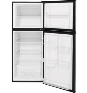 GE Appliances 9.8 cu ft 12 Volt DC Power Top-Freezer Refrigerator, Right Swing, Stainless Steel • GPV10FSNSB