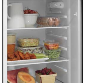 GE Appliances 9.8 cu ft 12 Volt DC Power Top-Freezer Refrigerator, Right Swing, Stainless Steel • GPV10FSNSB