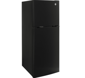 GE Appliances 9.8 Cubic Ft Top-Freezer Refrigerator - 12 Volt DC - Right Swing - Black  • GPV10FGNBB