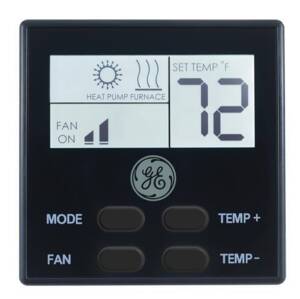 GE Appliances Single Zone RV Air Conditioner Wall Thermostat - Black • RARWT2B