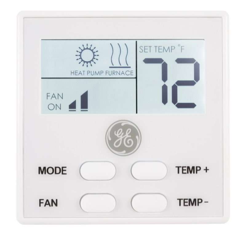 GE Appliances Single Zone RV Air Conditioner Wall Thermostat - White  • RARWT2W