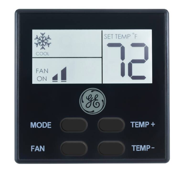 GE Appliances Single Zone RV Air Conditioner Wall Thermostat - Black • RARWT2B