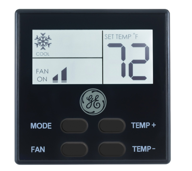 GE Appliances Single Zone RV Air Conditioner Wall Thermostat - Black  • RARWT2B