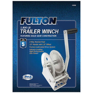 Fulton XLT Marine Trailer Winch, Single-Speed, 1,800 lbs. Capacity, No Strap  • 142300