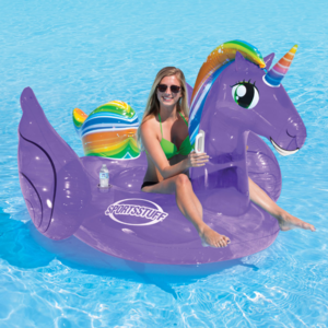 Airhead Magical Unicorn Pool Float, Purple  • AHPF-3020