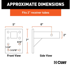 Curt Adjustable Pintle Mount, 2