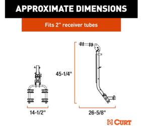 Curt ActiveLink SE Hitch-Mounted Bike Rack, 2 Bikes, 2