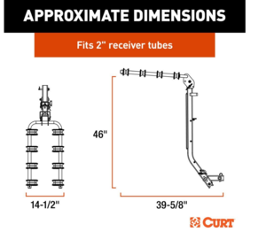 Curt Activelink SE Hitch-Mounted Bike Rack, 4 Bikes, 2
