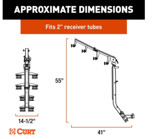 Curt Activelink Ultra Hitch-Mounted Bike Rack, 4 Bikes, 2
